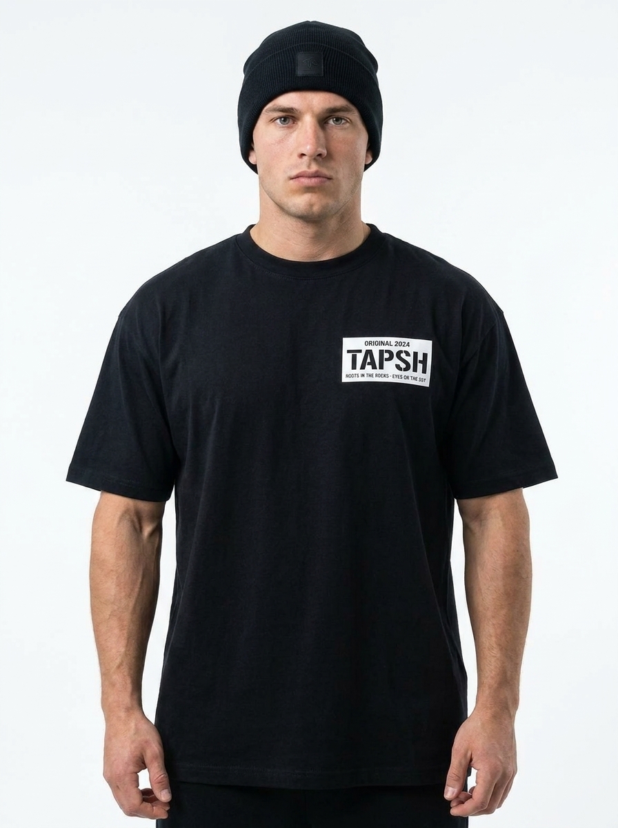 TAPSH Block Tee — Geometrisches Oversized Streetwear T-Shirt